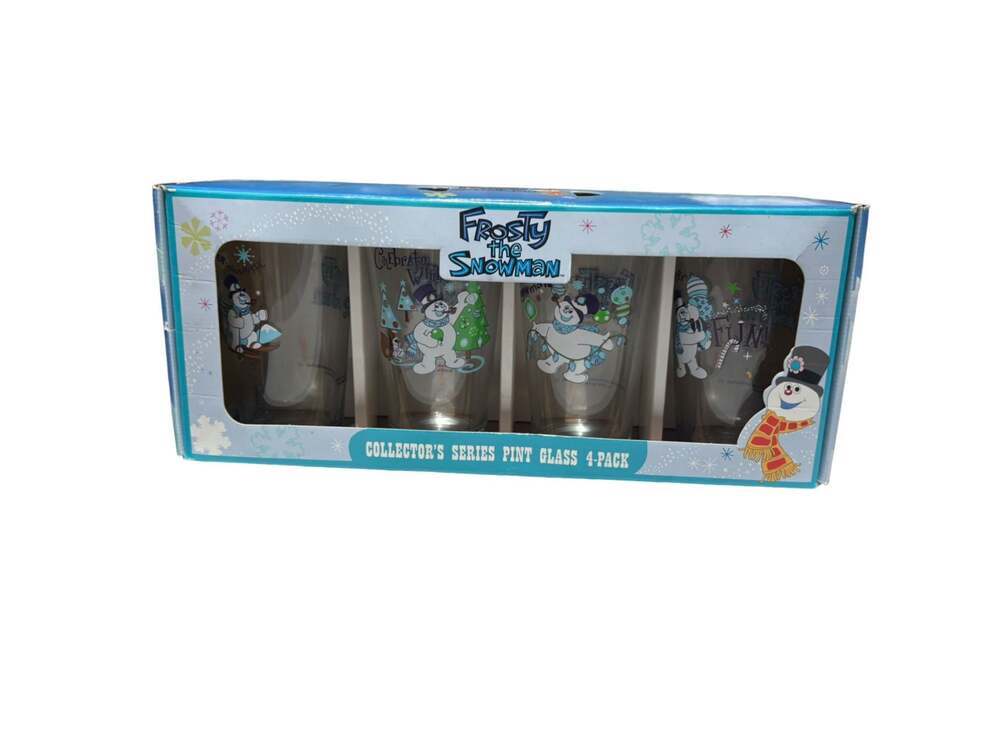 Frosty The Snowman Collector's Series 16 oz. Pint Glass 4-Pack